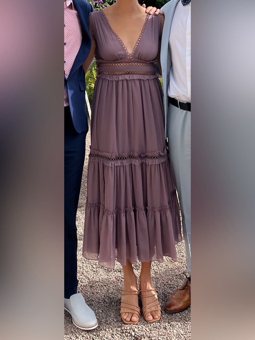 ASOS Mauve Tiered Maxi Dress